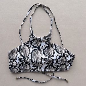Vitamin A Snake Print Halter Bikini Top